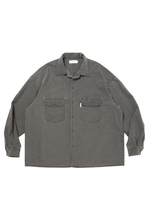 Pigment Coating T/R Twill L/S Work Shirt / DUSTY BLACK / ピグメントシャツ / CTE-26S403