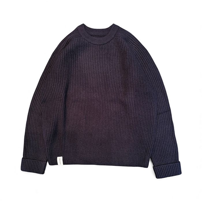 CLAM CREW NECK KNIT / NAVY