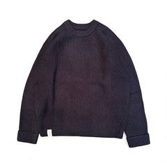 CLAM CREW NECK KNIT / NAVY