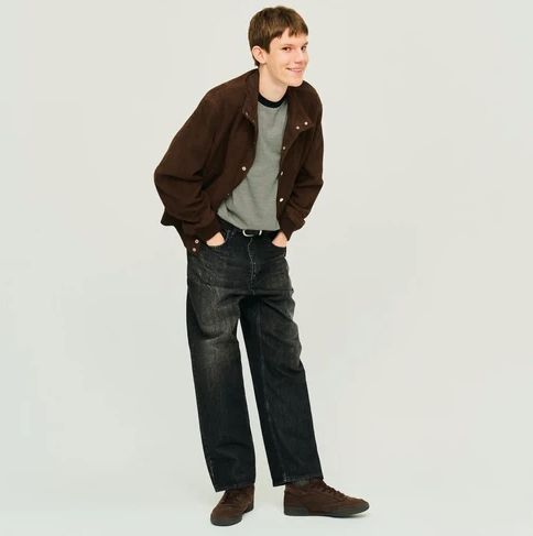 SUEDE BOMBER JACKET / BROWN