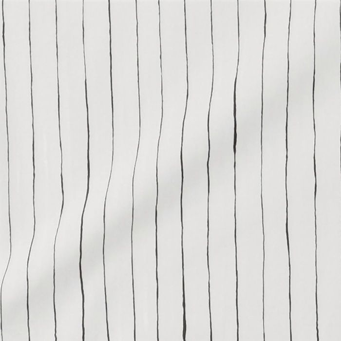 COTTON STRIPE OPEN COLLAR SS SHIRT | WHITE