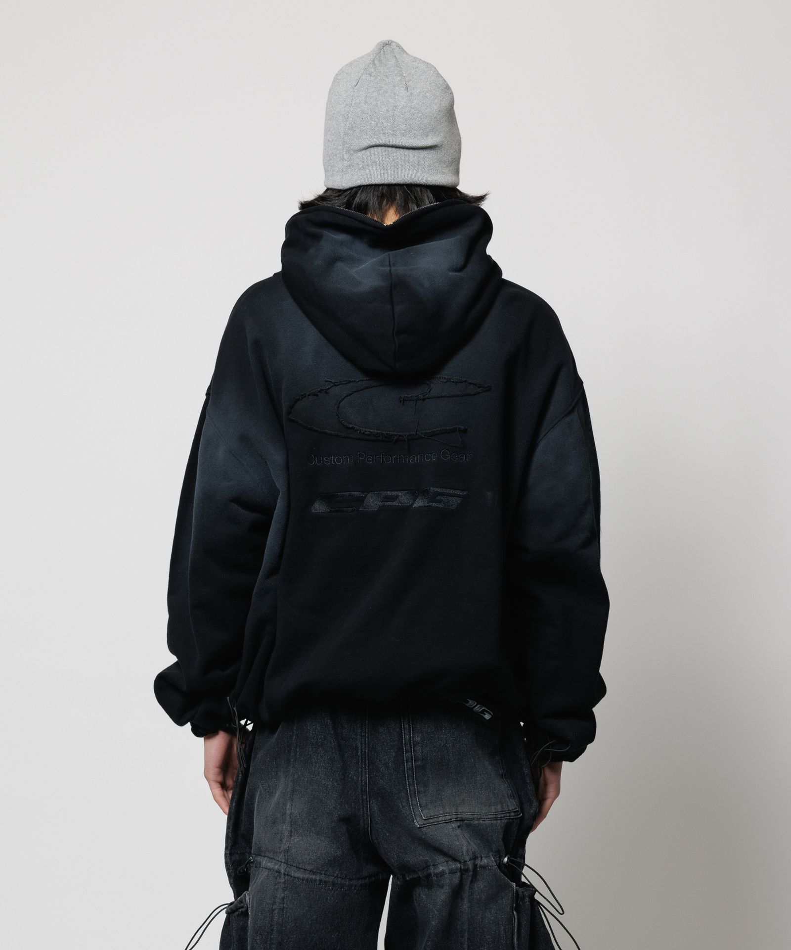 CPG LOGO FADE ZIP HOODIE / BLACK / フェードジップパーカー / FS1883