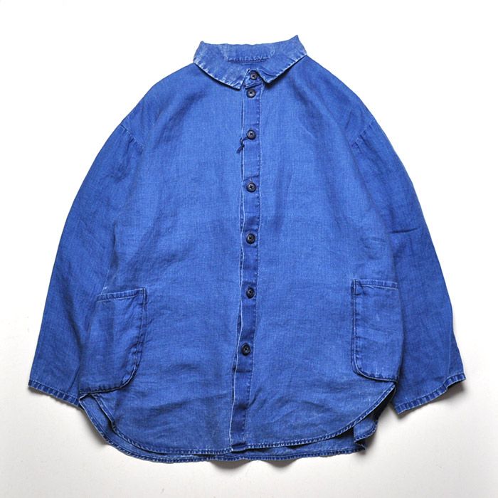 Porter Classic - INDIGO LINEN SHIRT JACKET / INDIGO | Stripe