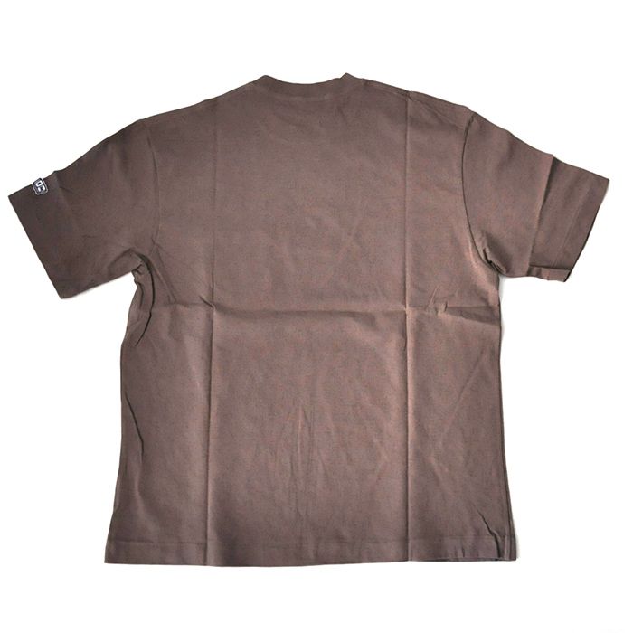 【SATIIIZ】May Pigment Stripe Collar Tee ENDS and MEANS - Horizontal Striped Tee / Brown Stripe