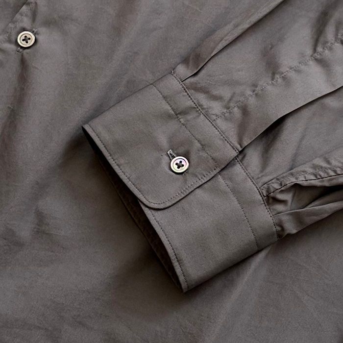 Broad L/S Oversized Regular Collar Shirt / C.Gray