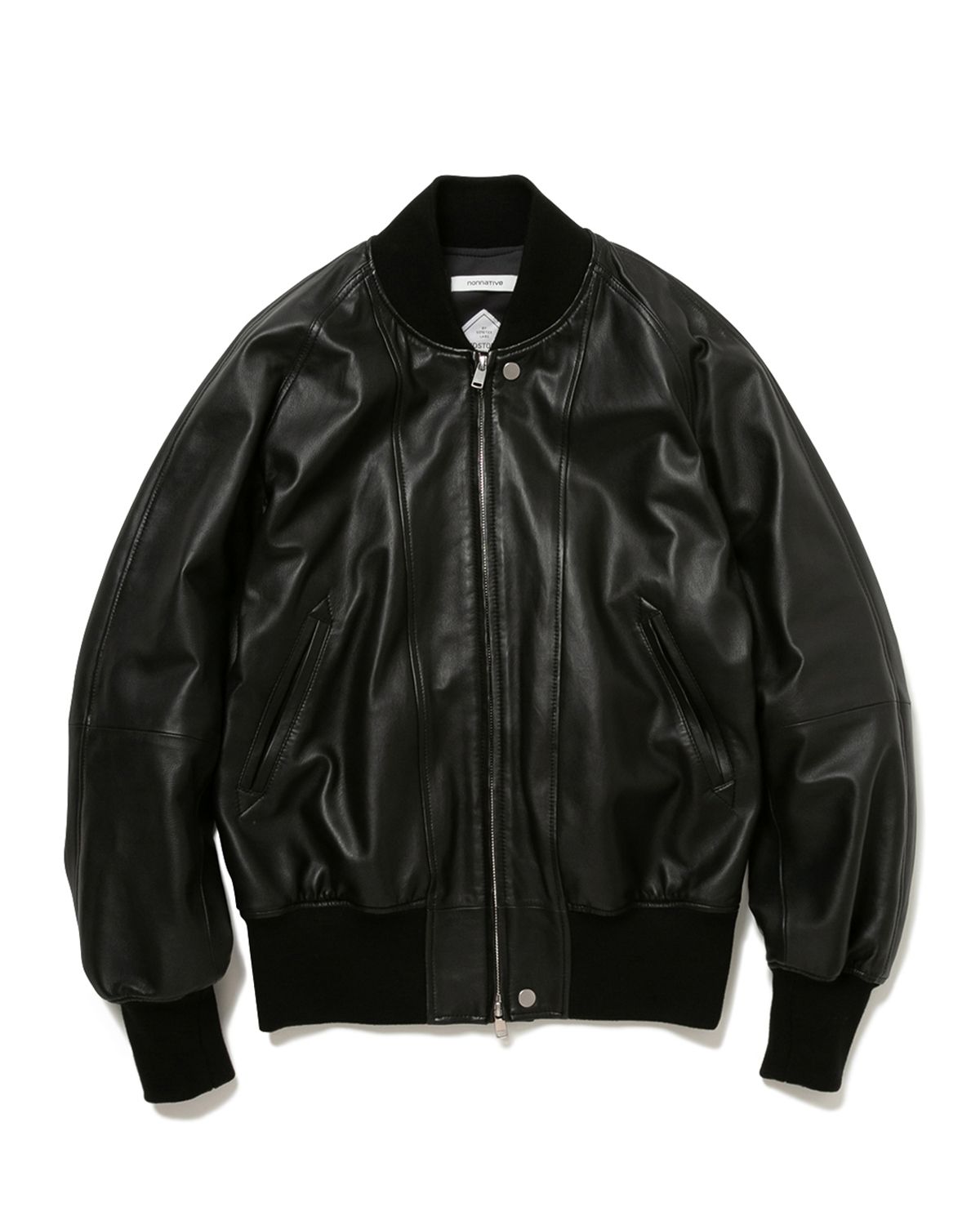 nonnative - STUDENT BLOUSON SHEEP LEATHER WITH GORE-TEX WINDSTOPPER® /  BLACK / シープレザージャケット | Stripe Online Store