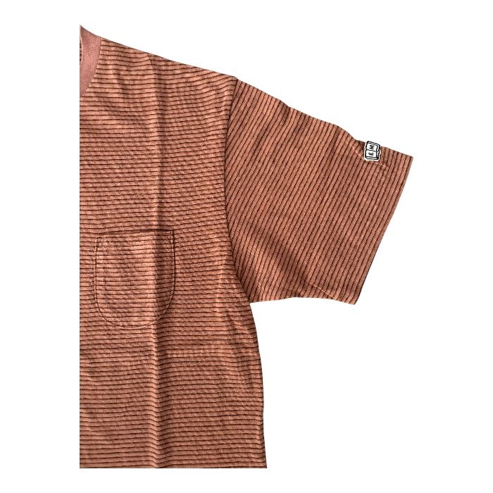 Horizontal Striped S/S Tee / Rose Brown Striped