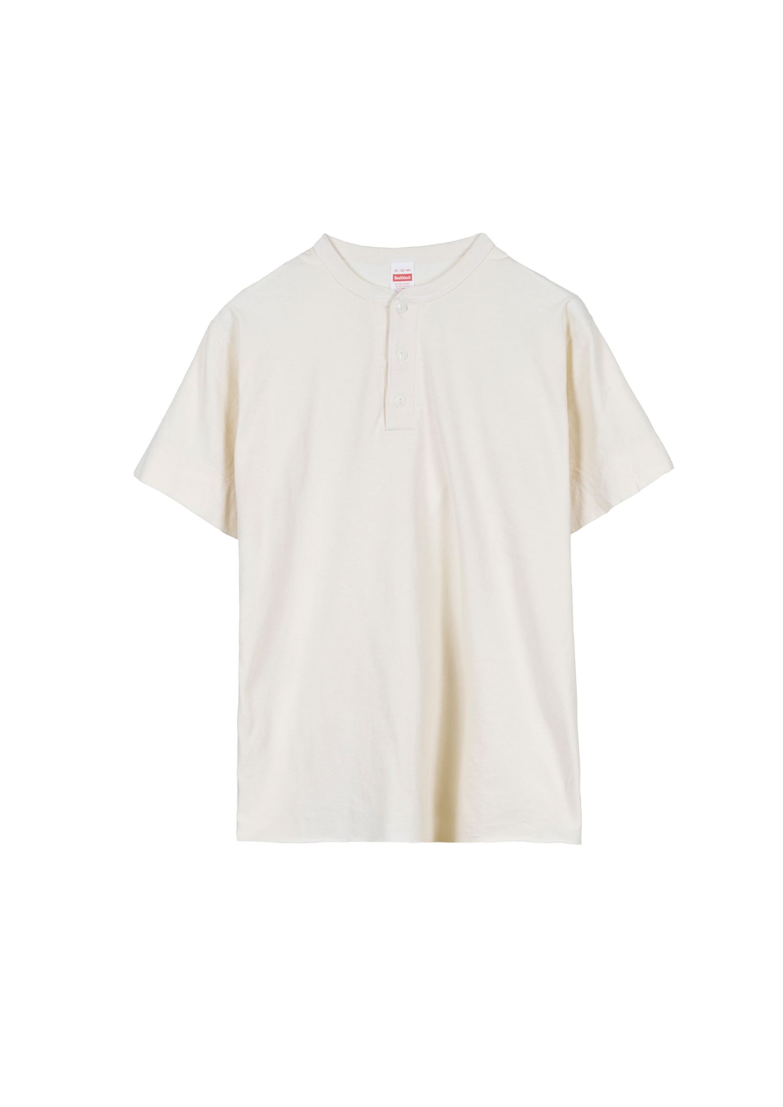 HEALTHKNIT HENRY NECK S/S / BLACK&NATURAL / 2パックティー