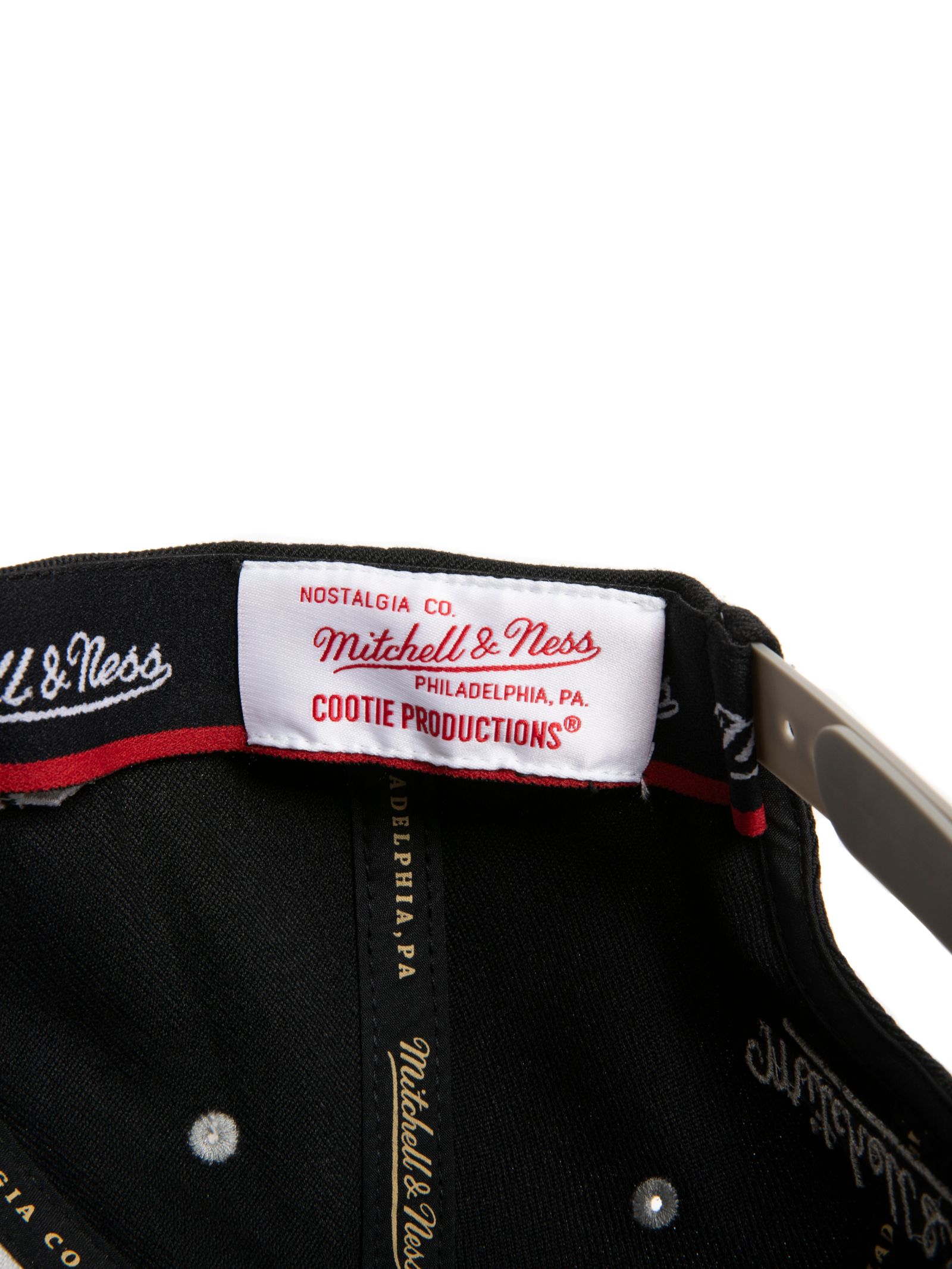 6 PANEL STRETCH SNAPBACK CAP / BLACK /  MITCHELL & NESSコラボ / MTL-CTE-03