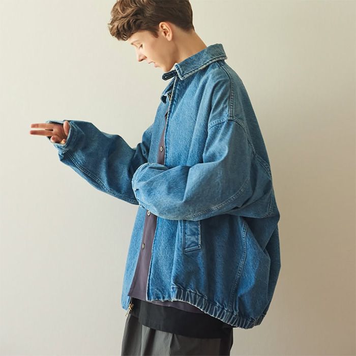 WASHED DENIM JACKET | WASHED BLUE
