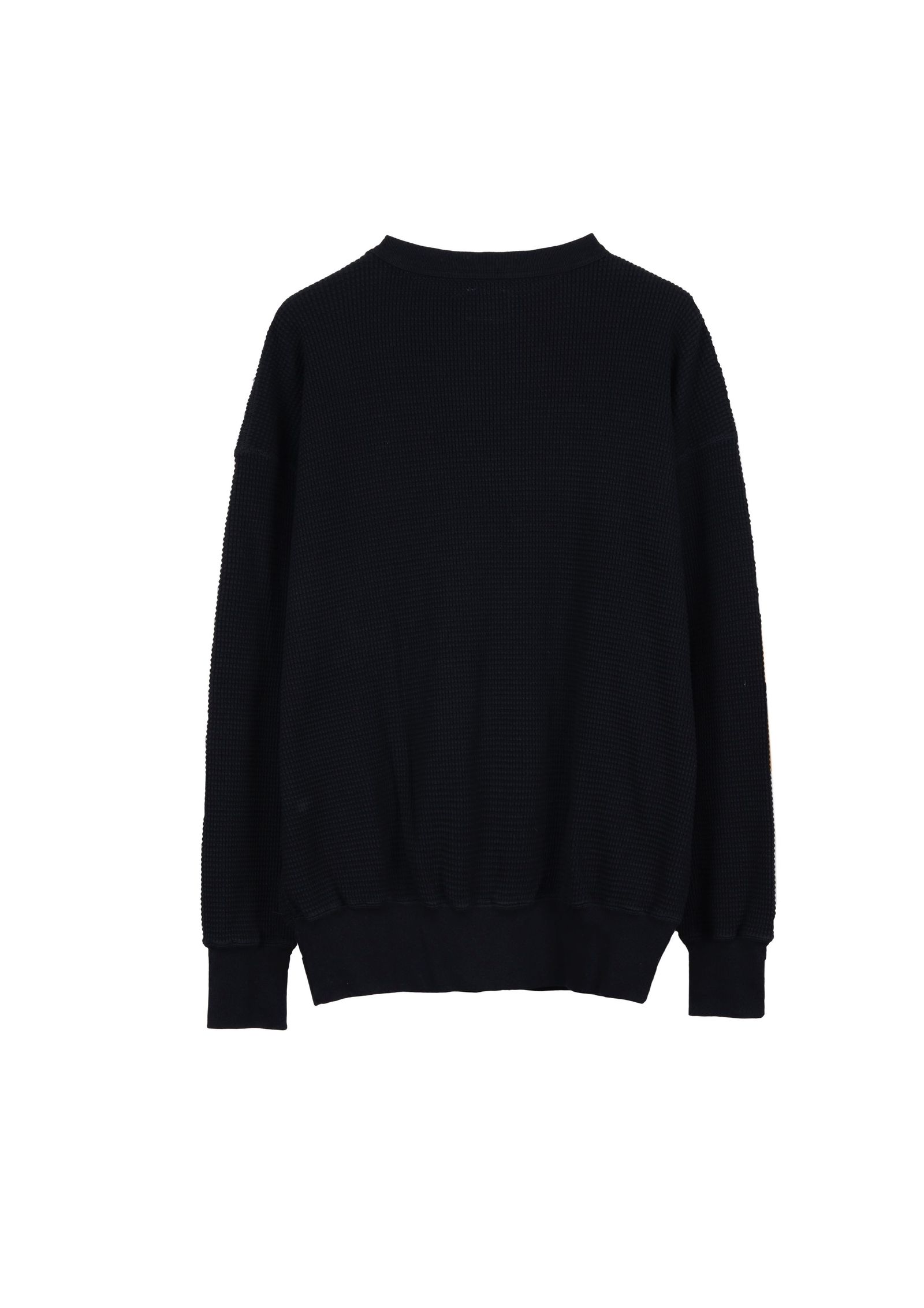 WAFFLE SWEAT CREW / BLACK
