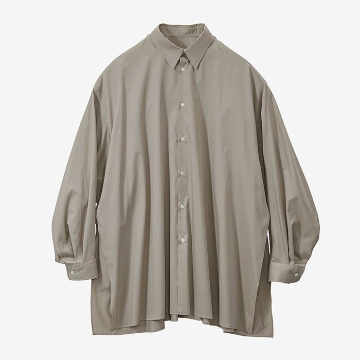 Graphpaper グリーンストライプ L/S シャツ Broad L/S Oversized Regular Collar Shirt | Graphpaper(グラフ
