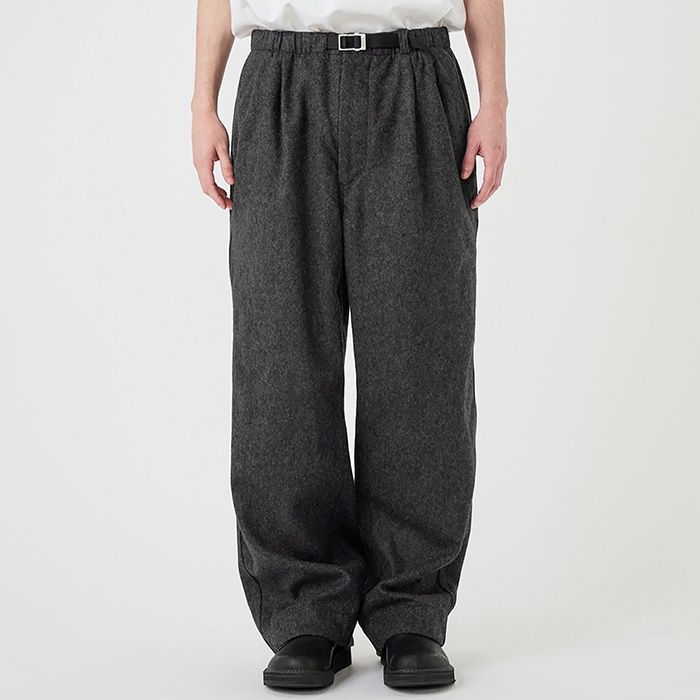 Wool Nylon Melton Pants / CH(Charcoal)
