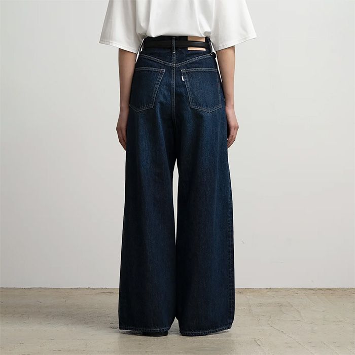 Women / Selvage Denim Two Tuck Wide Pants -DARK FADE- / INDIGO DARK FADE