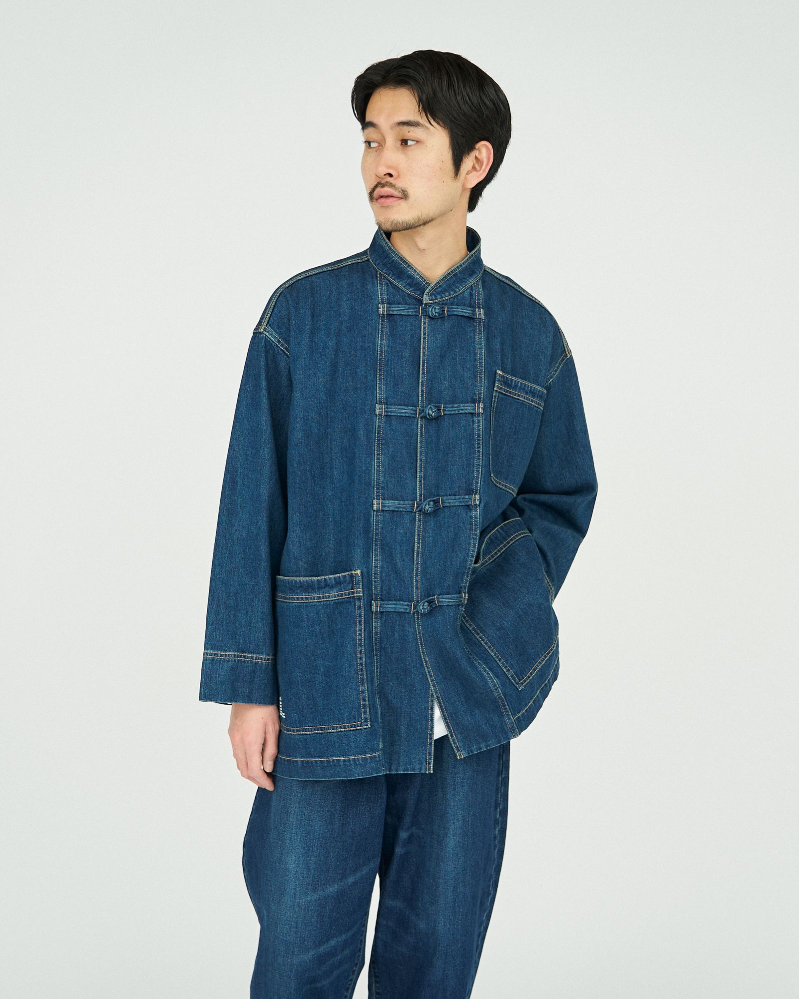 CORPORATE DENIM KUNG-FU COVERALL / FADE INDIGO