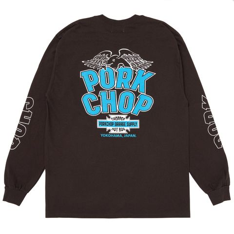 WP BIG LOGO L/S TEE / BROWN / プリントロンティー