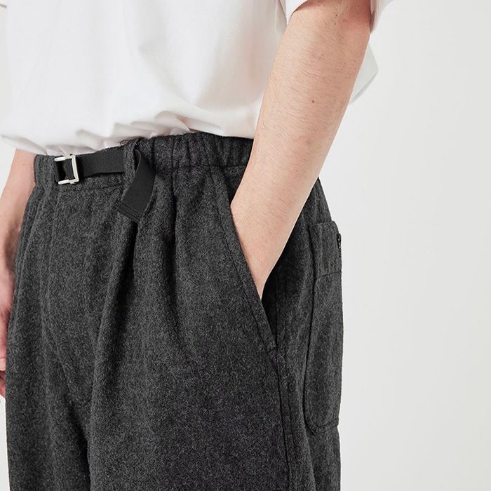 Wool Nylon Melton Pants / CH(Charcoal)
