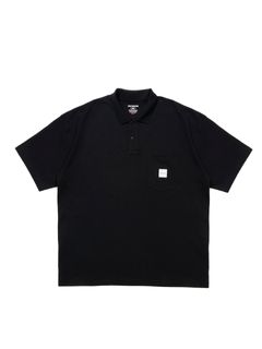 Open End Yarn Error Fit S/S Polo / BLACK /  ポロシャツ