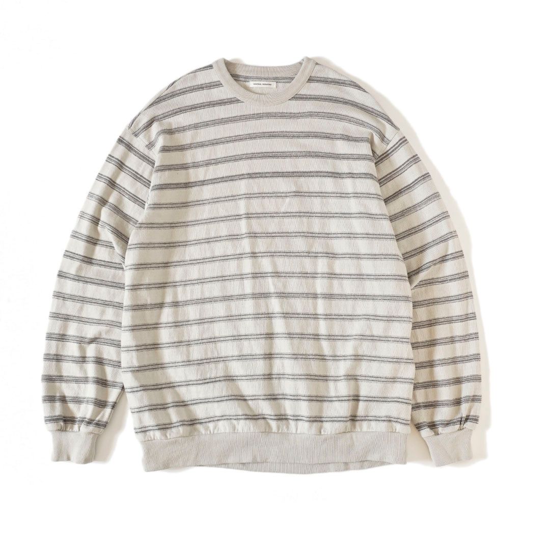 KASURI BORDER L/S T-SHIRTS / GRAY - 2