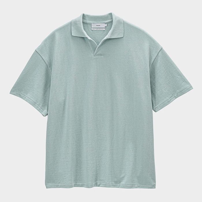 Cotton Pique Jersey S/S Skipper Polo / Smoke Blue