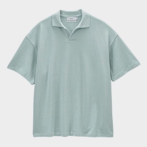 Cotton Pique Jersey S/S Skipper Polo / Smoke Blue