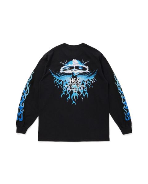 30th L/S Tee / BLACK×BLUE / プリントロングスリーブティー
