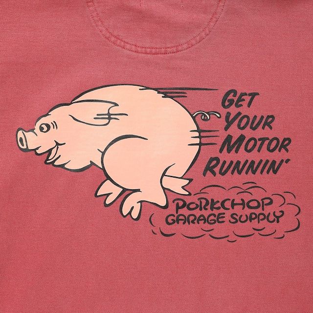 RUNNING LOGO HOODIE / CRIMSON RED / プリントパーカー