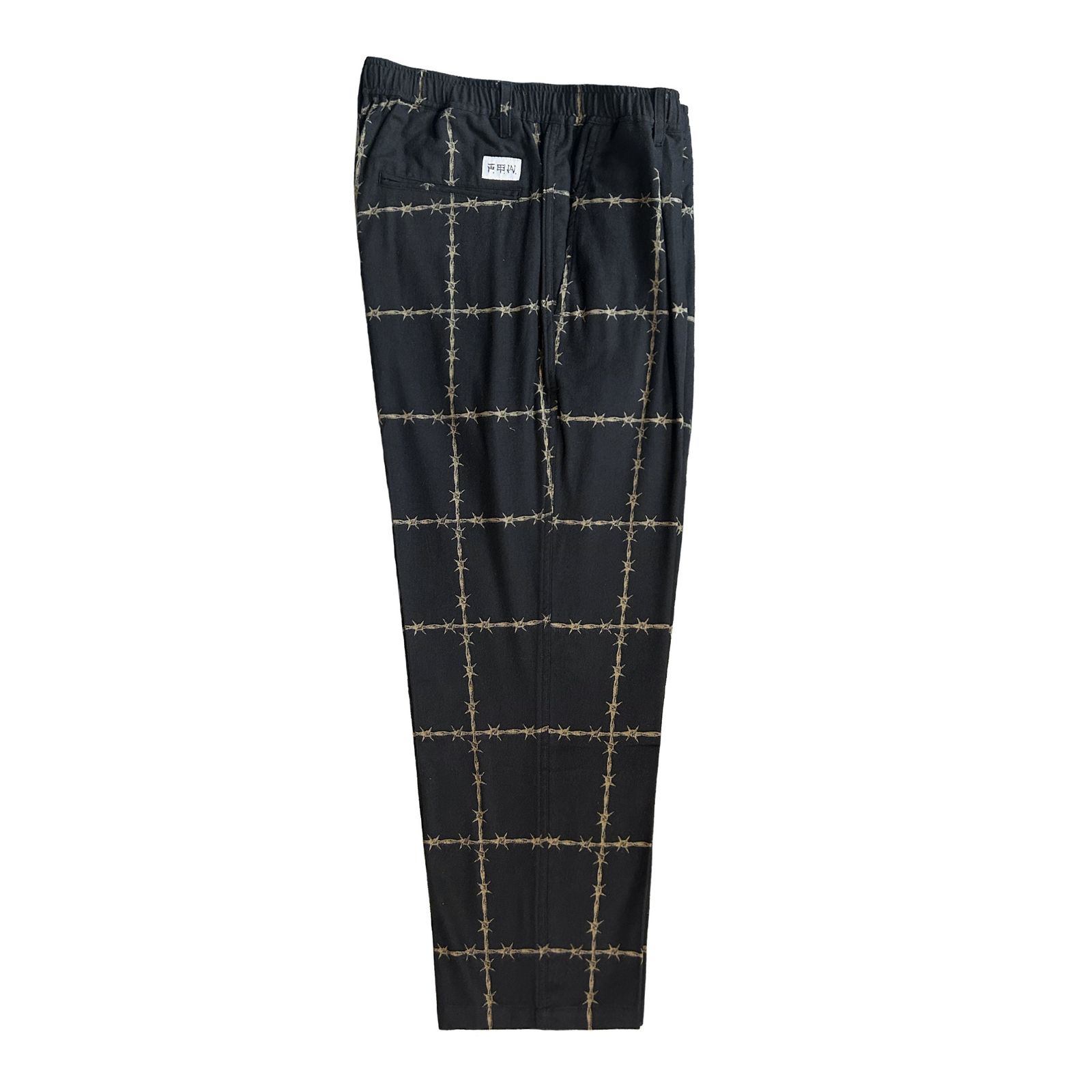 有刺鉄線 CHECK EASY PANTS / BLACK / イージーパンツ