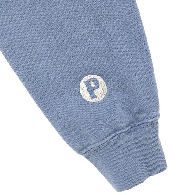 RUNNING LOGO SWEAT / BLUE GRAY / プリントスウェット