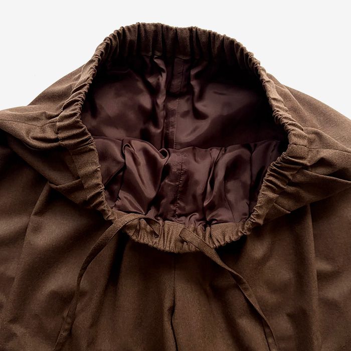 Women / Fine Wool Saxony Easy Wide Pants / Brown