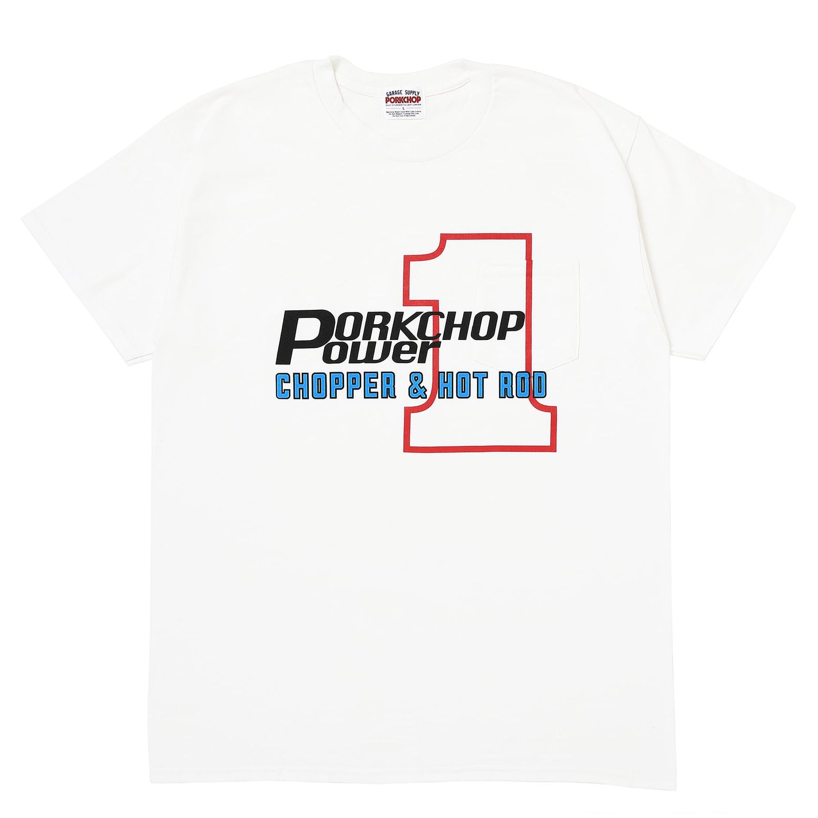 P POWER POCKET TEE / WHITE / プリントティー
