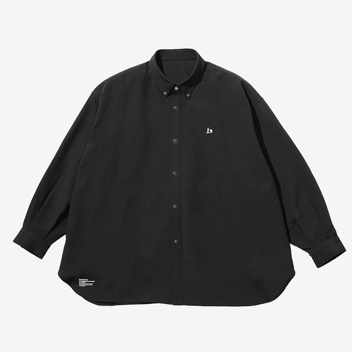 DRY WASHER POPLIN L/S B.D SHIRT / BLACK
