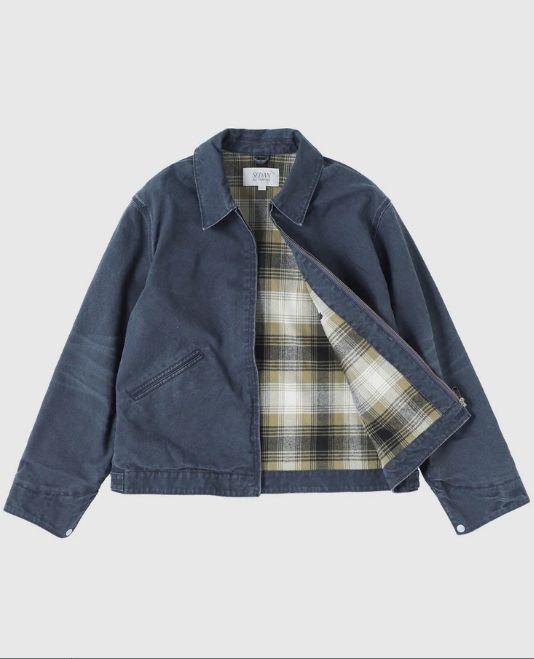 VINTAGE WASHED COTTON DUCK JACKET / Charcoal