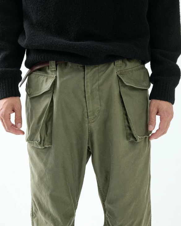 TROOPER 4P TROUSERS COTTON BACK SATIN VW / OLIVE / カーゴトラウザーズ