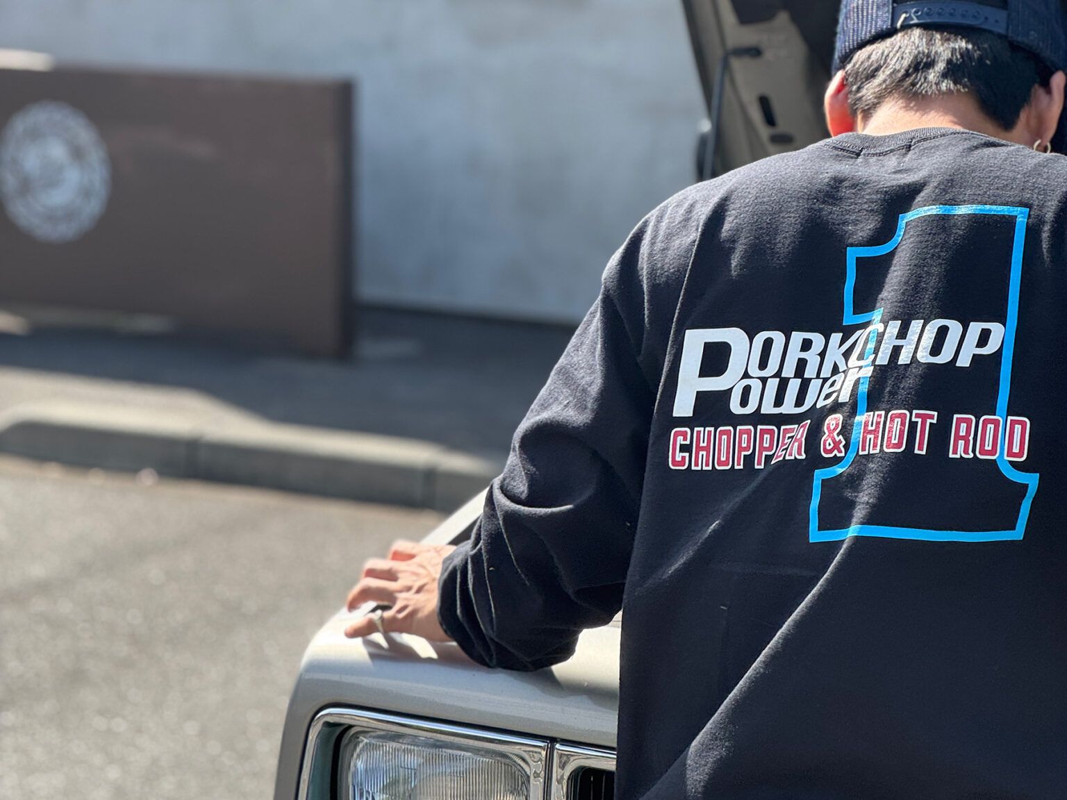 P POWER POCKET TEE / BLACK / プリントティー