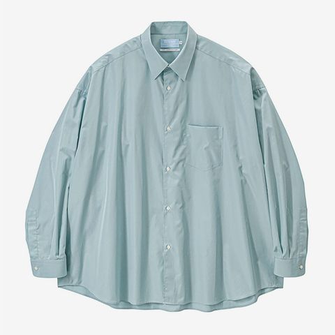 ALUMO for GP L/S Oversized Regular Collar Shirt / Smoke Blue