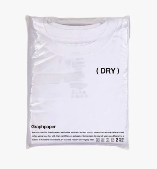 Graphpaper - DRY 2-Pack Crew Neck Tee / WHITE | Stripe