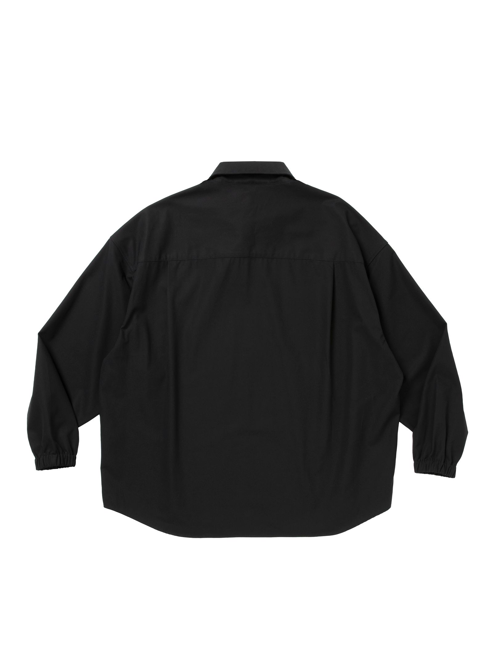 Cotton Gabardine L/S Skipper Shirt / BLACK /  スキッパー シャツ
