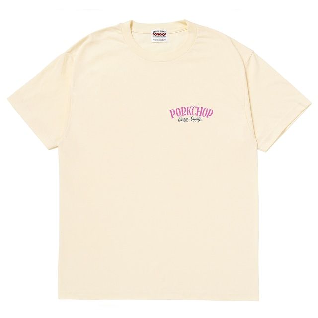 PORK BACK TEE / CREAM×BKPK / プリント ティーシャツ