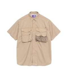 Polyester Linen Field H/S Shirt / BE(Beige)