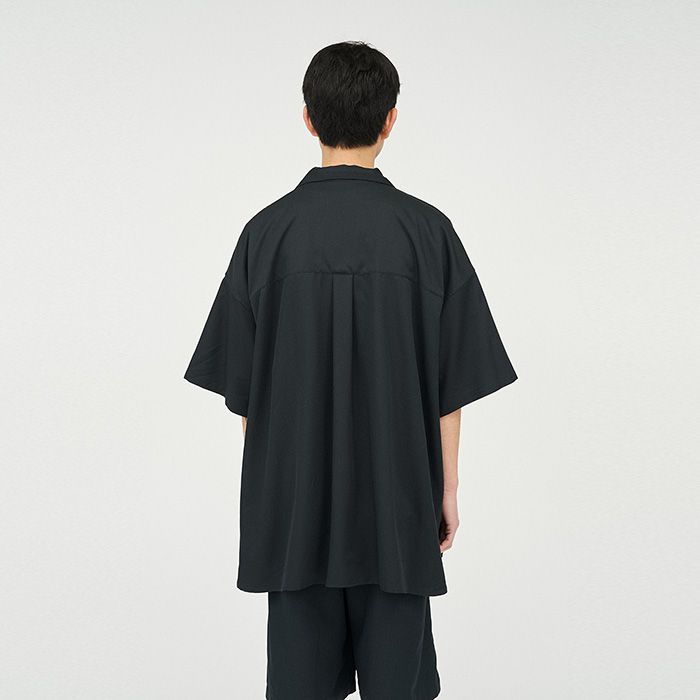 FreshService - COOLFIBER OPEN COLLAR S/S SHIRT / BLACK