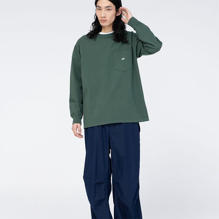 7oz Long Sleeve Pocket Tee / SW(Spruce x Off White)
