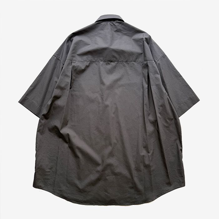Broad S/S Oversized Regular Collar Shirt / C.Gray