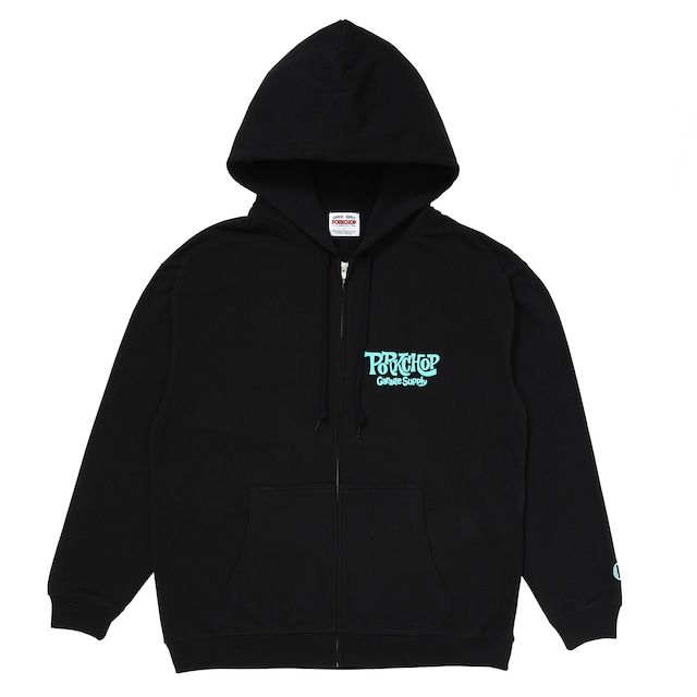 SC LOGO ZIP UP HOODIE / BLACK / ジップパーカー