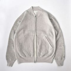 Zip Rib Neck Sweat / Porridge