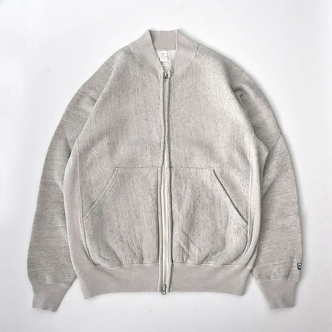Zip Rib Neck Sweat / Porridge