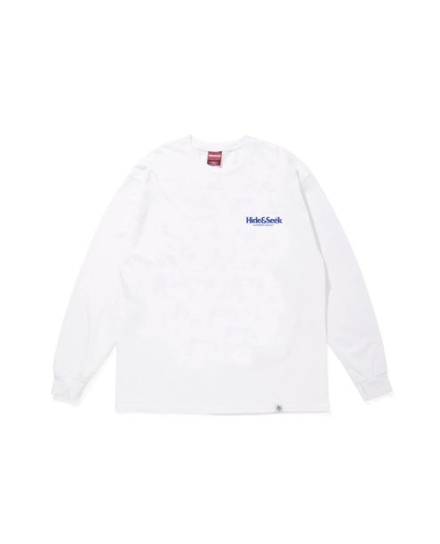 Logo L/S Tee(26ss) / WHT×Blue / プリントロングスリーブティー