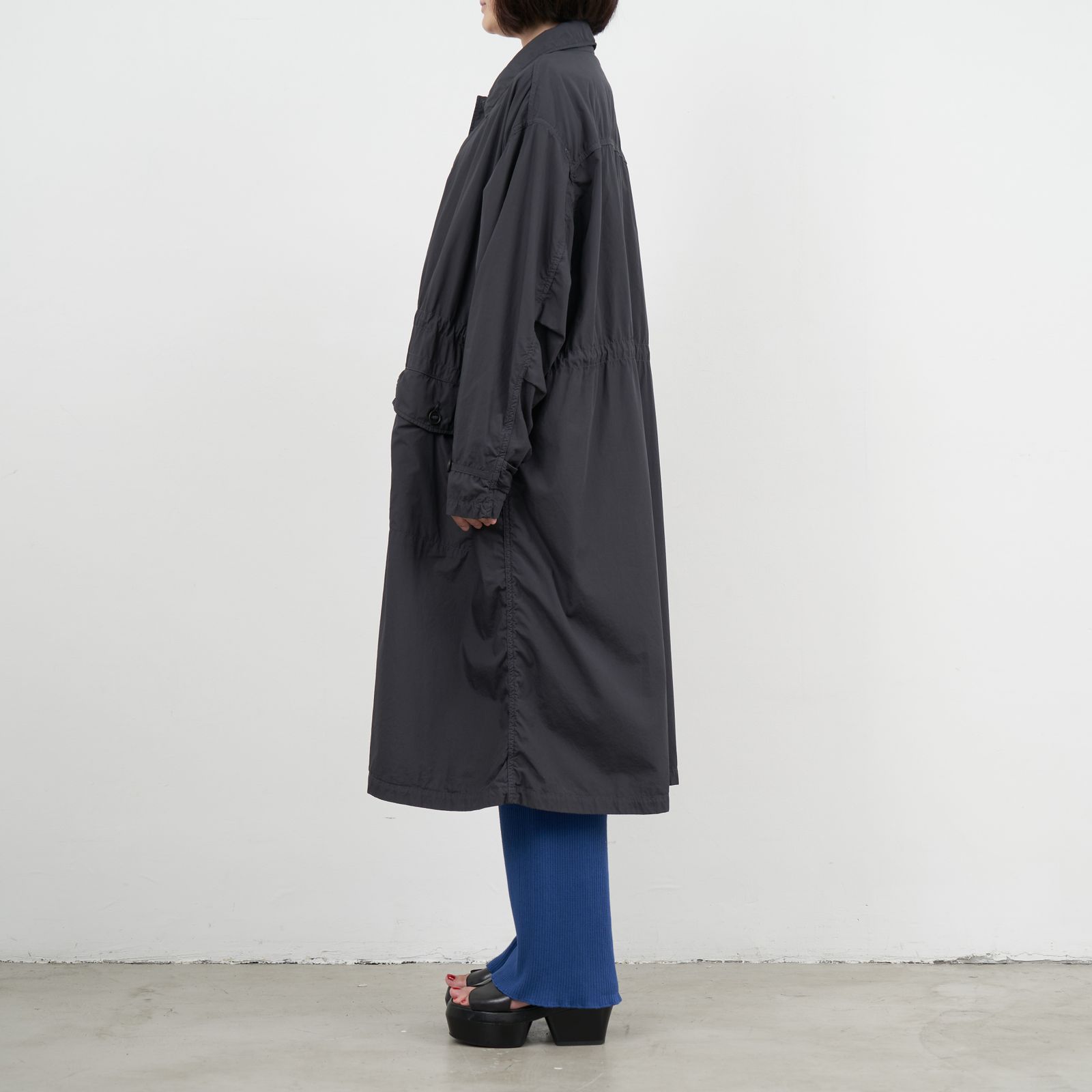 Graphpaper - Garment Dyed Poplin Field Coat / C.GRAY | Stripe 