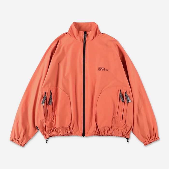 ZIP NYLON SPORTY JACKET | ORANGE