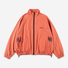 ZIP NYLON SPORTY JACKET | ORANGE